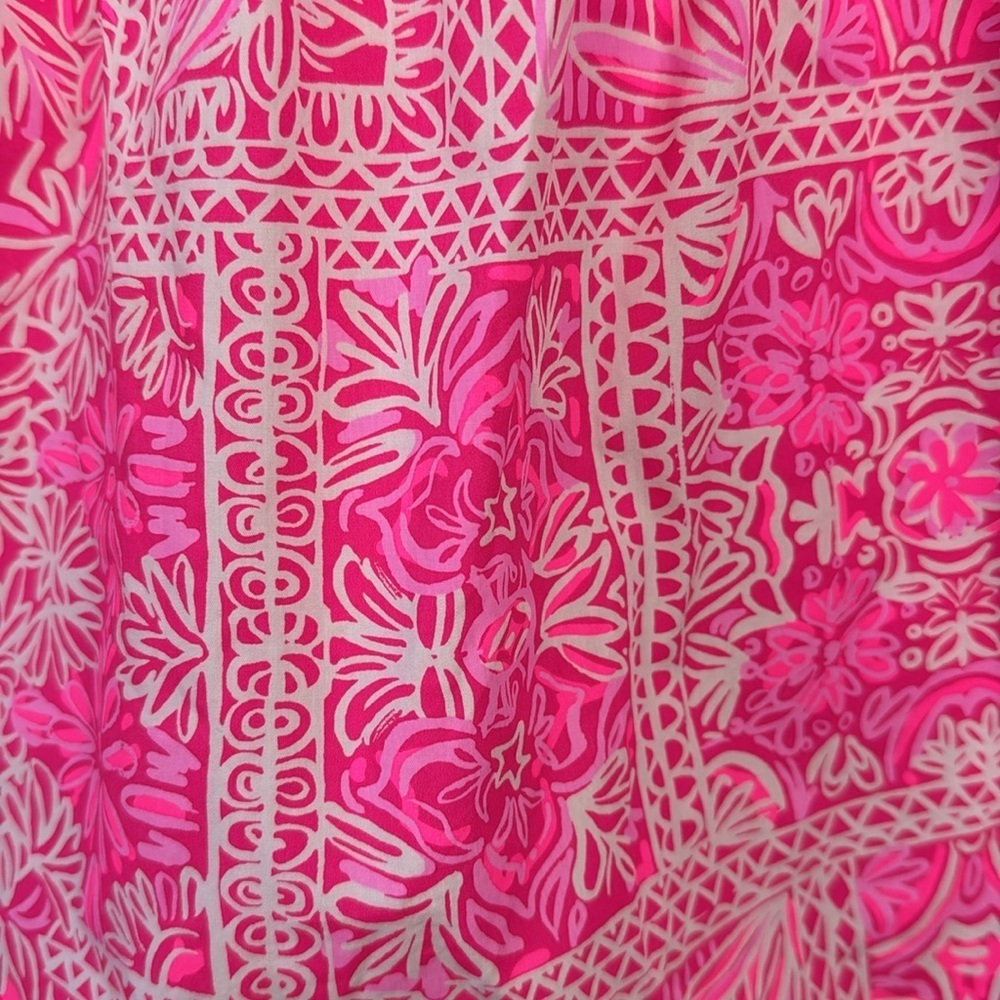 Lilly Pulitzer Winifred Off The Shoulder Top. New Blooms. Piñata Pink. Size S. - Picture 4 of 11